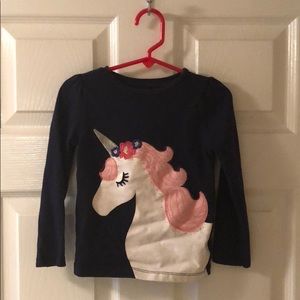 Toddler girl Gymboree long sleeve unicorn top 3T
